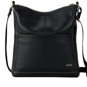 The Sak Iris Black Pebbled Leather Crossbody Bag